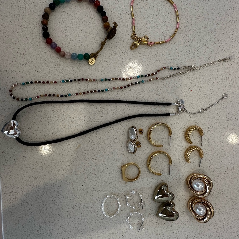 Madewell and J. Crew Elegant Gold and Silver Jewelry Set